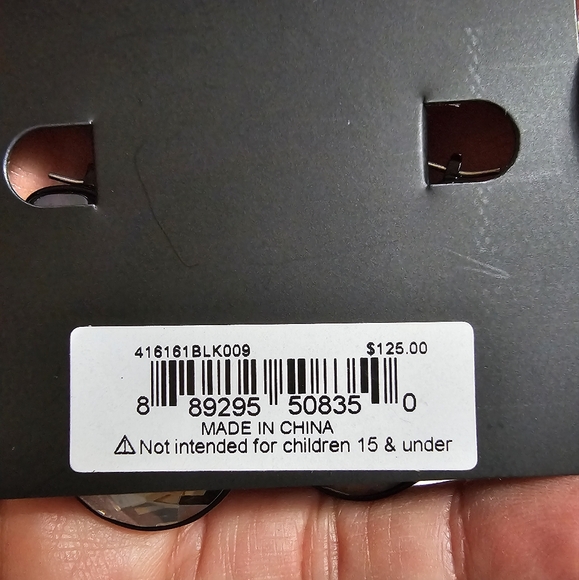 Coach Acrylic Faceted "C" Logo Hoop Earrings - Picture 4 of 8